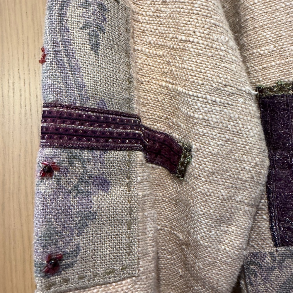 Vintage Flashback Cotton Mixed Material Chunky Button Down Jacket / medium - Picture 3 of 12